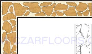 Flooring inlay: B22 Wood Border