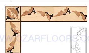 Flooring inlay: B25 Wood Border