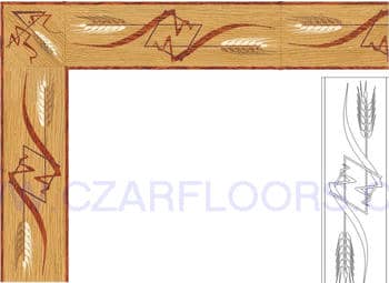 Flooring inlay: B29 Wood Border