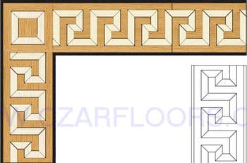 Flooring inlay: B8 Wood Border