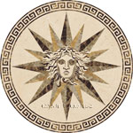Flooring inlay: Meduza Stone Medallion