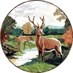 Flooring inlay:  Deer Stone Medallion