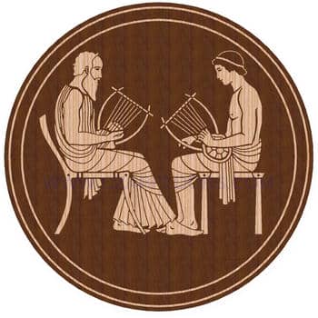 Flooring inlay: PGA4 Wood Medallion