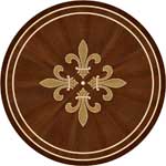 Flooring inlay:  Fleur-de-lis Wood Medallion