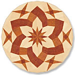 Flooring inlay: P19 Wood Medallion