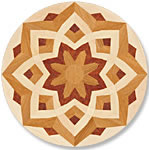 Flooring inlay: P21 Wood Medallion