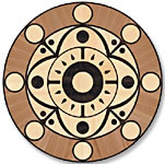 Flooring inlay: P23 Wood Medallion