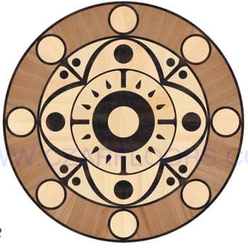 Flooring inlay: P23 Wood Medallion
