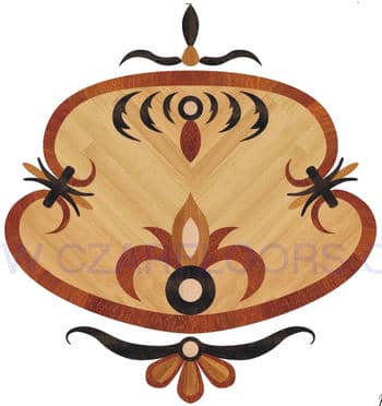 Flooring inlay: P28 Wood Medallion