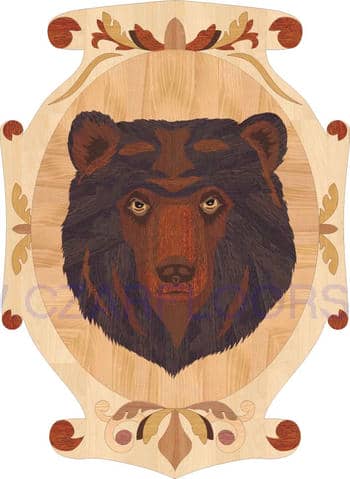 Flooring inlay: P33 Wood Medallion