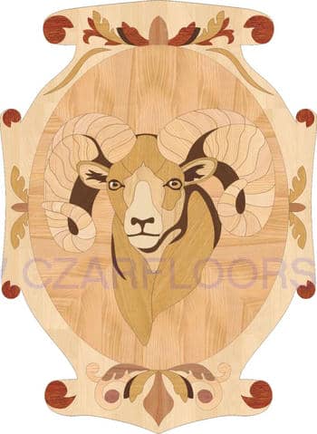 Flooring inlay: P34 Wood Medallion