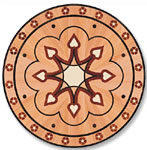 Flooring inlay: P6 Wood Medallion