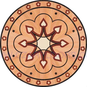 Flooring inlay: P6 Wood Medallion