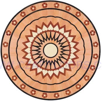 Flooring inlay: P7 Wood Medallion