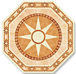 Flooring inlay: P8 Wood Medallion