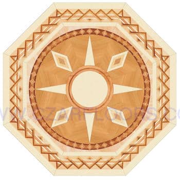 Flooring inlay: P9 Wood Medallion