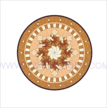 Flooring inlay: PC8 Wood Medallion