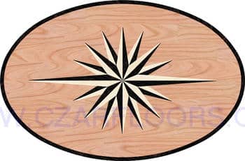 Flooring inlay: PC9 Wood Medallion