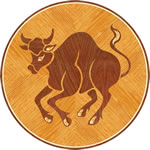 Flooring inlay: Taurus Wood Medallion