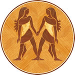 Flooring inlay: Gemini Wood Medallion