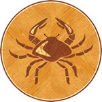Flooring inlay: Cancer Wood Medallion