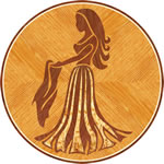 Flooring inlay: Virgo Wood Medallion
