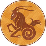 Flooring inlay: Capricorn Wood Medallion
