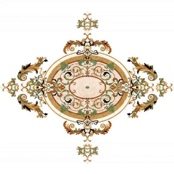 Flooring inlay: Vicenza Stone Medallion
