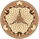 Flooring inlay: P5 Wood Medallion