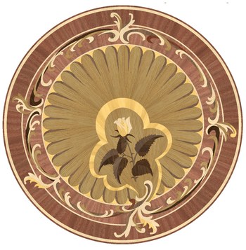 Flooring inlay: P40 Wood Medallion